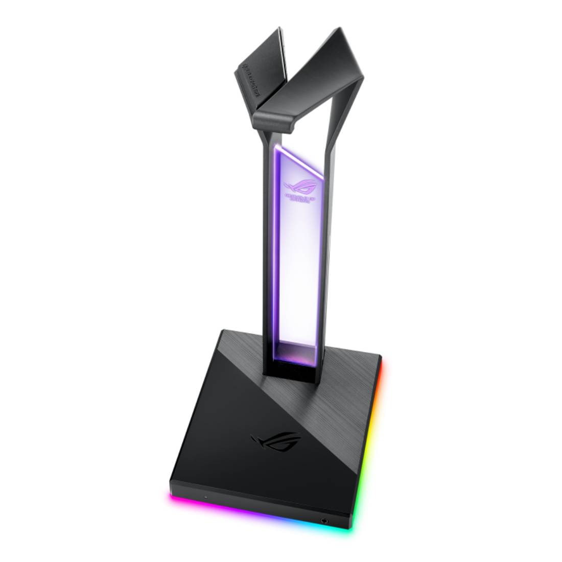 Asus Rog Throne Qi Gaming Headphone Stand With Rgb Lights - Black - حامل السماعة - Store 974 | ستور ٩٧٤