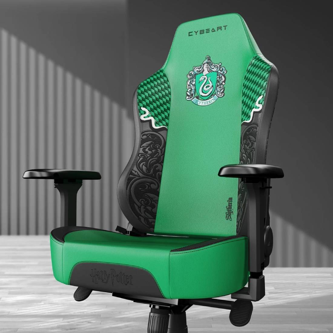 Cybeart Harry Potter Slytherin Gaming Chair - Green/Slytherin Edition - كرسي - Store 974 | ستور ٩٧٤