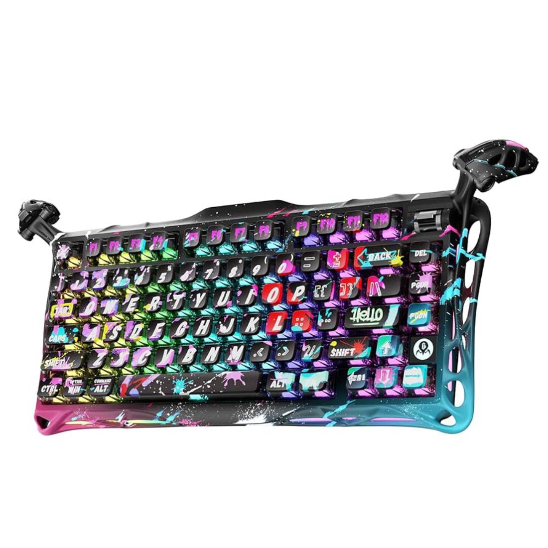 GravaStar Mercury V75 Pro 75% Hall Effect Magnetic Switch Gaming Keyboard- Neon Graffiti - لوحة مفاتيح - Store 974 Electronics WLL  | ستور٩٧٤ للالكترونيات ذ.م.م