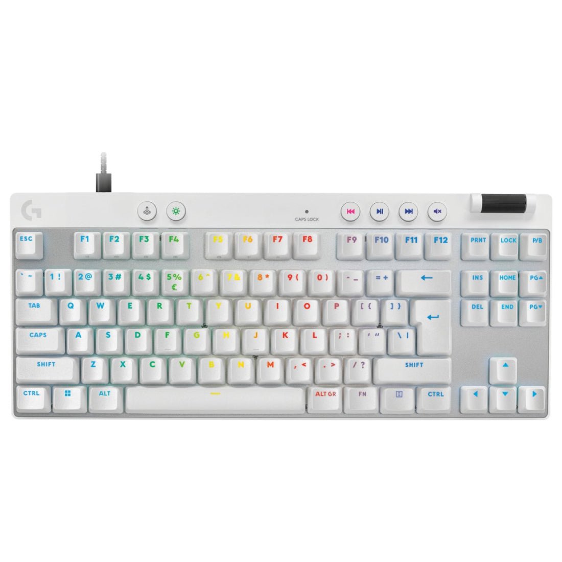 Logitech G Pro X TKL Rapid Wired Mechanical Keyboard - White - لوحة مفاتيح Logitech G Pro X TKL Rapid Wired Mechanical Keyboard - White - لوحة مفاتيح