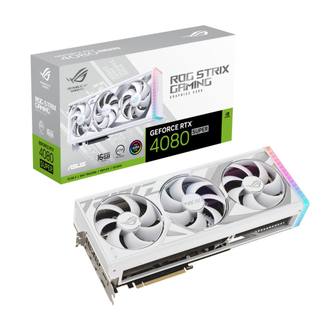 Asus ROG Strix GeForce RTX 4080 Super 16GB GDDR6X Gaming Graphics Card - White Edition - كرت شاشة - Store 974 | ستور ٩٧٤