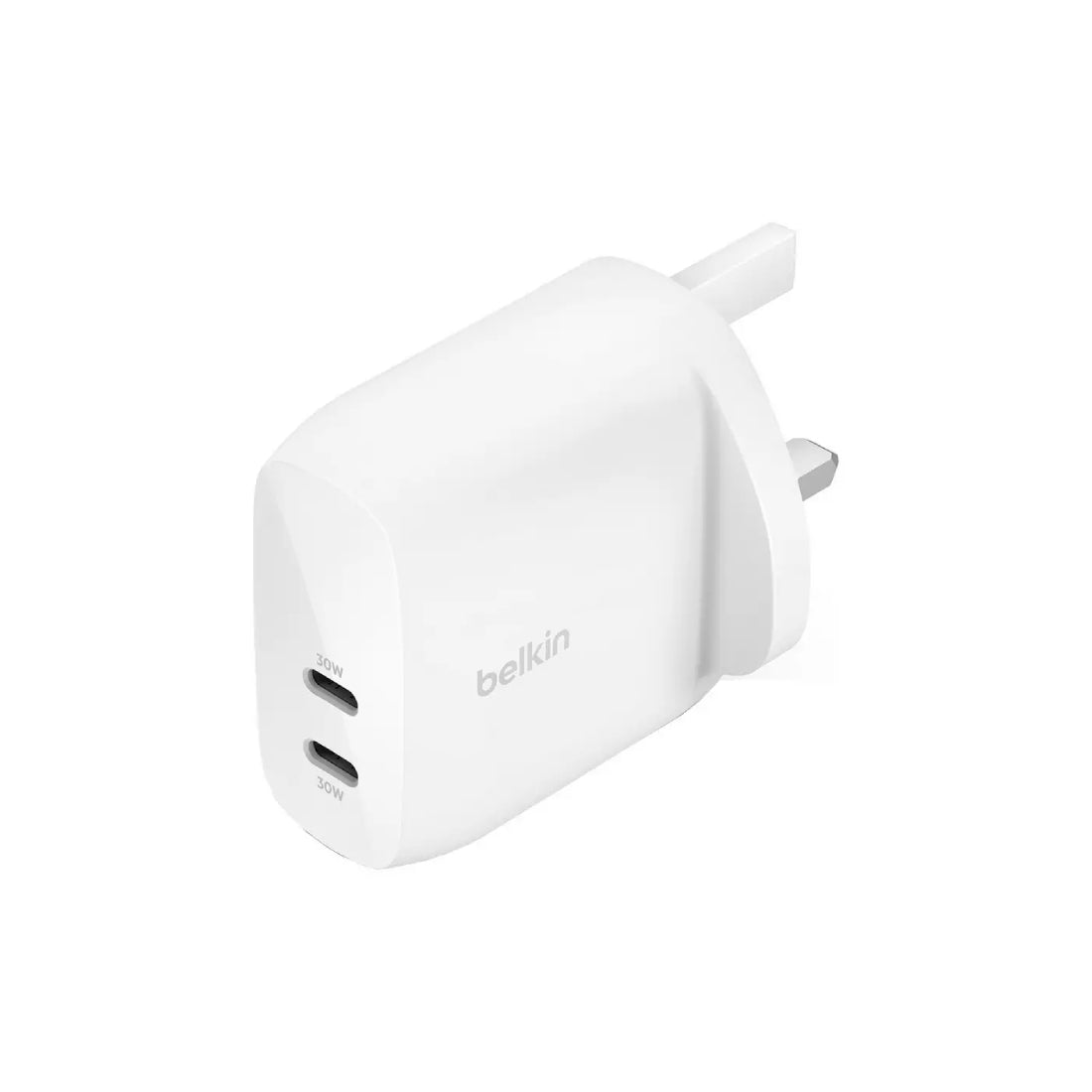 Belkin BOOSTCHARGE Dual 30W USB - C PD Wall Charger - كابل شحن - Store974 Electronics WLL | ستور٩٧٤ للالكترونيات ذ.م.م