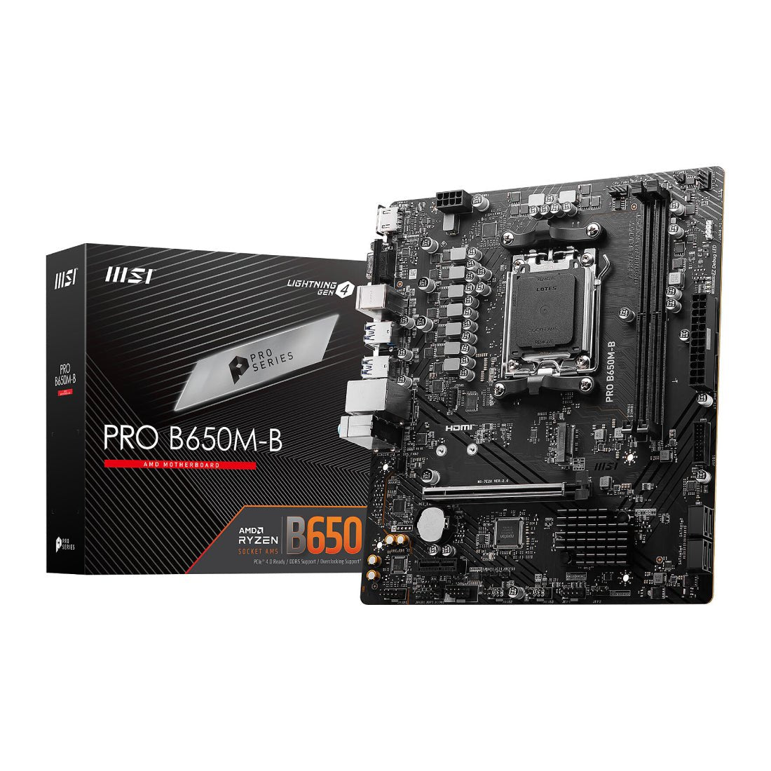 MSI Pro B650M-B Gaming WIFI DDR5 AM5 AMD mATX Gaming Motherboard - اللوحة الأم - Store 974 | ستور ٩٧٤