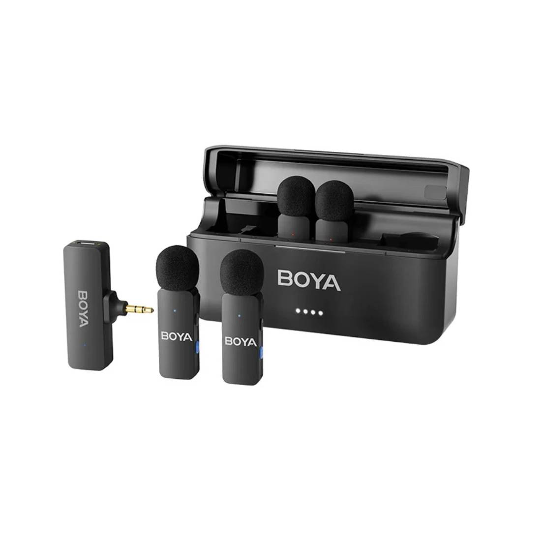 Boya BY-V4 4-Channel Mini Wireless Microphone - ميكروفون - Store 974 Electronics WLL  | ستور٩٧٤ للالكترونيات ذ.م.م