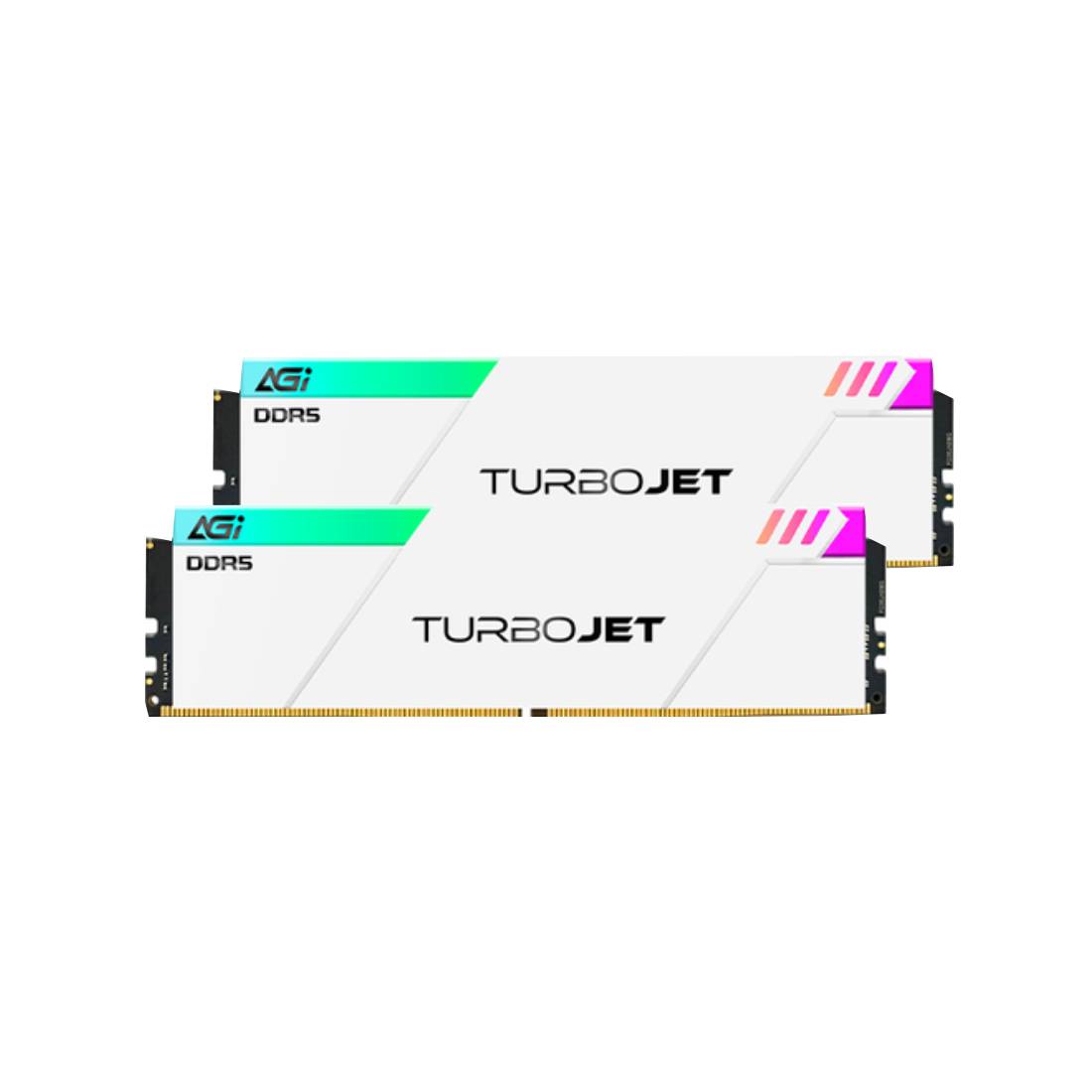 AGI Turbojet RGB 32GB (2x16GB) DDR5 6800MHz Ram - White - الذاكرة العشوائية - Store974 Electronics WLL | ستور٩٧٤ للالكترونيات ذ.م.م