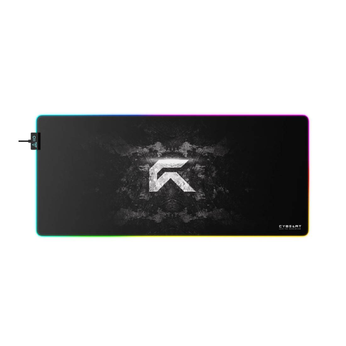 Cybeart Signature Aurora XXL Gaming MousePad - Black - حصيرة فأرة - Store 974 | ستور ٩٧٤