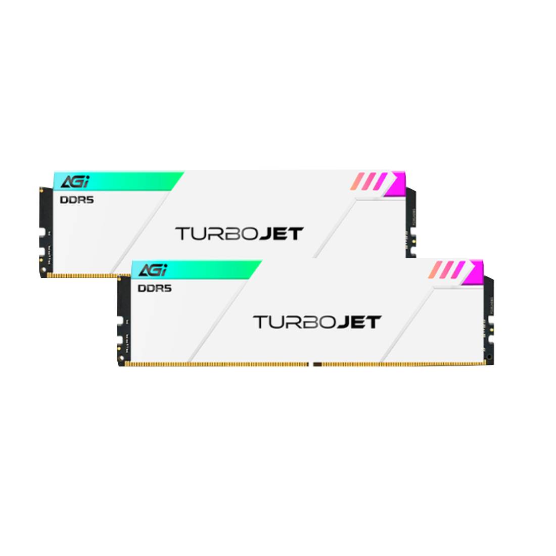AGI Turbojet RGB 32GB (2x16GB) DDR5 6800MHz Ram - White - الذاكرة العشوائية - Store974 Electronics WLL | ستور٩٧٤ للالكترونيات ذ.م.م