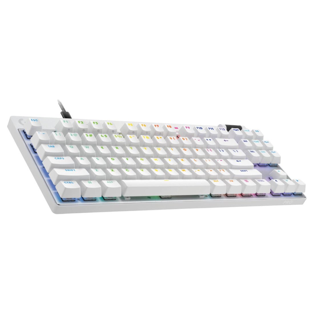 Logitech G Pro X TKL Rapid Wired Mechanical Keyboard - White - لوحة مفاتيح Logitech G Pro X TKL Rapid Wired Mechanical Keyboard - White - لوحة مفاتيح