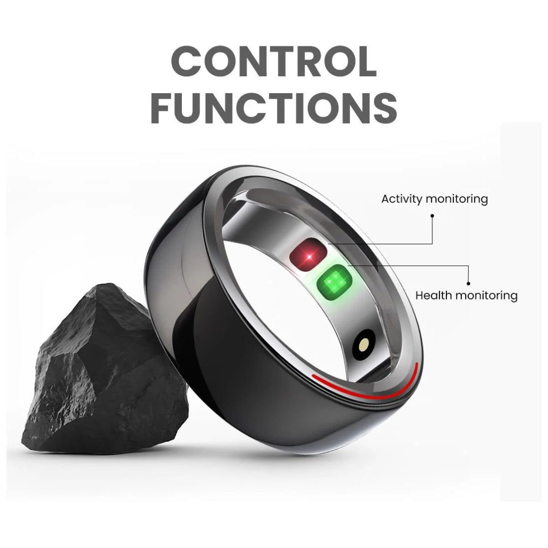 HiFuture FutureRing 65mm Perimeter Smart Ring - Black - خاتم ذكي - Store 974 | ستور ٩٧٤