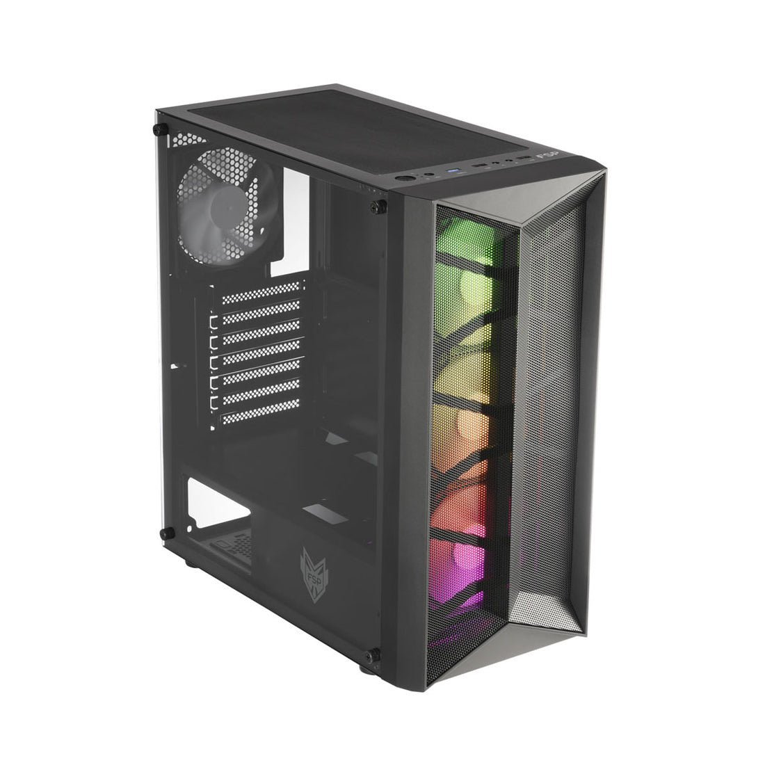 FSP CMT211 - A ATX Mid - Tower Case - Black - صندوق - Store 974 | ستور ٩٧٤