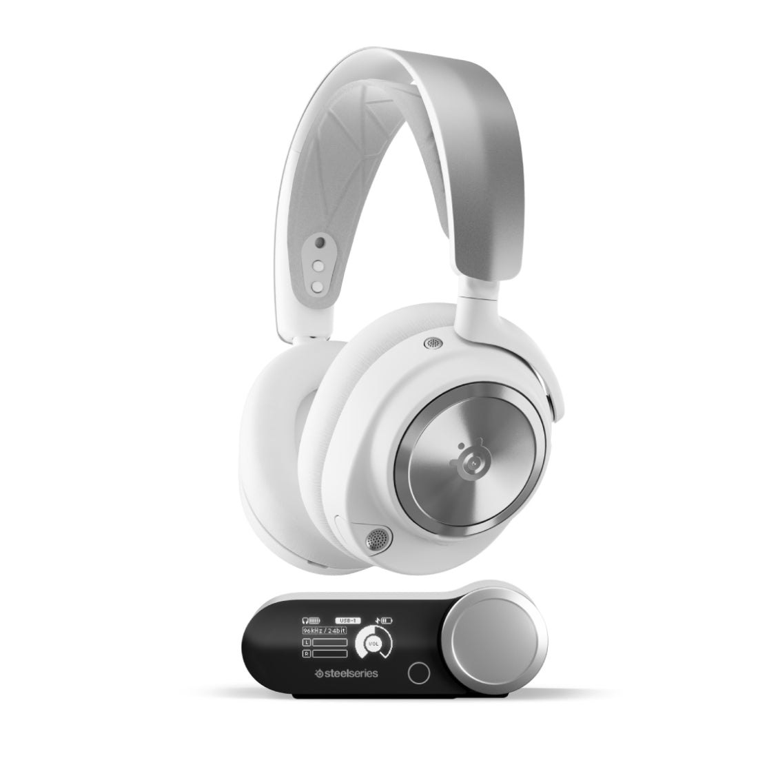 SteelSeries Arctis Nova Pro Wireless Gaming Headset - PS White - سماعة - Store 974 | ستور ٩٧٤