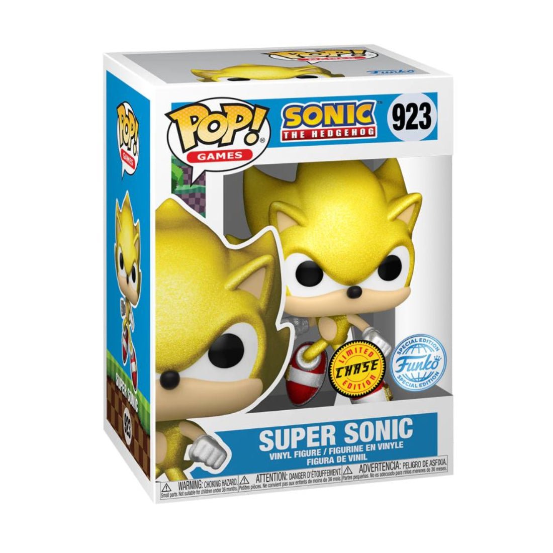 Funko Pop! Games: Sonic - Super Sonic w/chase (Exc) #923 - دمية - Store 974 | ستور ٩٧٤
