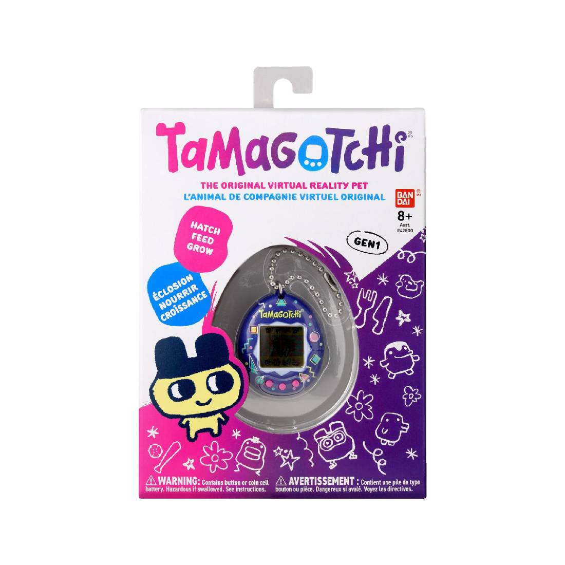 Bandai Original Tamagotchi 90's Style Virtual Pet - لعبة - Store 974 | ستور ٩٧٤