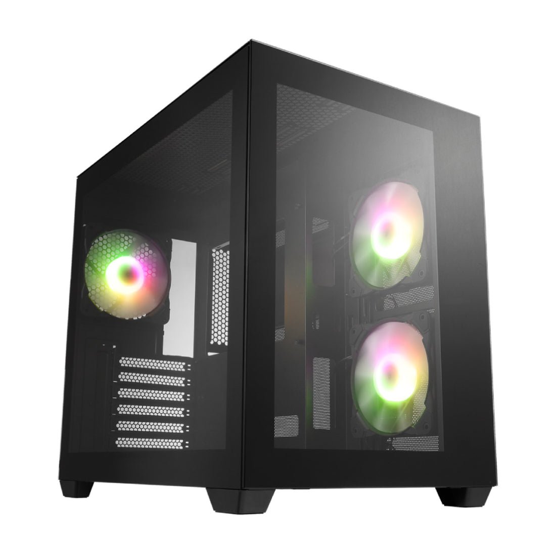 FSP CMT380A ATX Mid Tower Case - Black - صندوق – Store 974 | ستور ٩٧٤