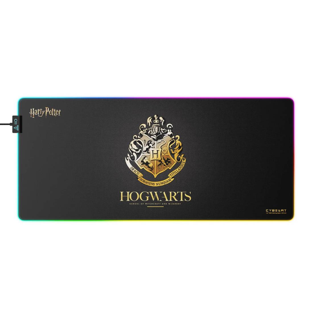 Cybeart Licensed Hogwarts RGB Aurora XXL Gaming MousePad - Hogwarts Edition - حصيرة فأرة - Store 974 | ستور ٩٧٤