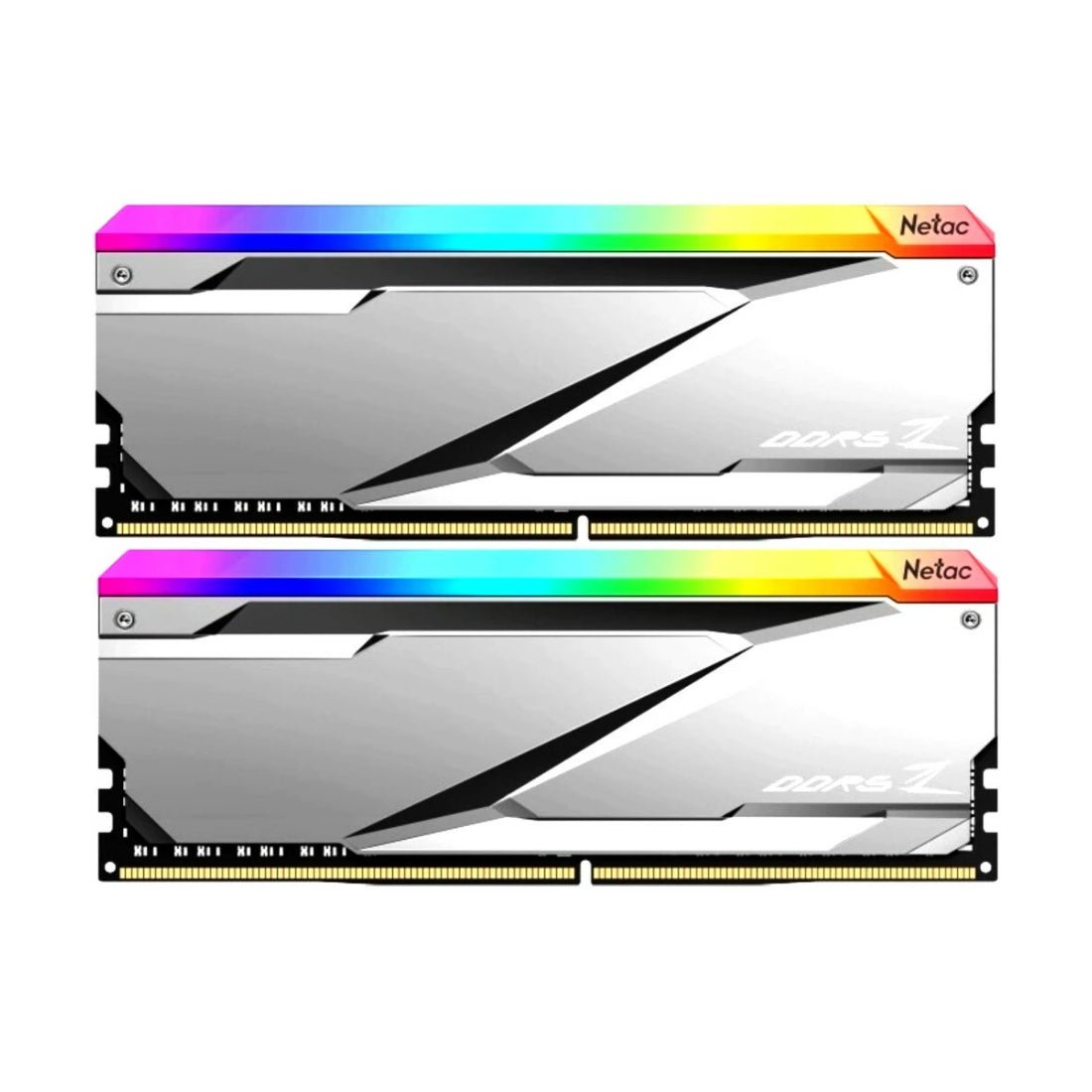Netac Z RGB 32GB (2 x 16GB) CL34 7200Mhz DDR5 RAM - Silver - ذاكرة عشوائية - Store 974 | ستور ٩٧٤