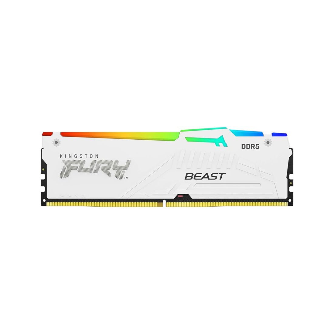Kingston Technology FURY Beast RGB 16GB CL36 5600Mhz DDR5 Expo RAM - White - ذاكرة عشوائية - Store 974 | ستور ٩٧٤
