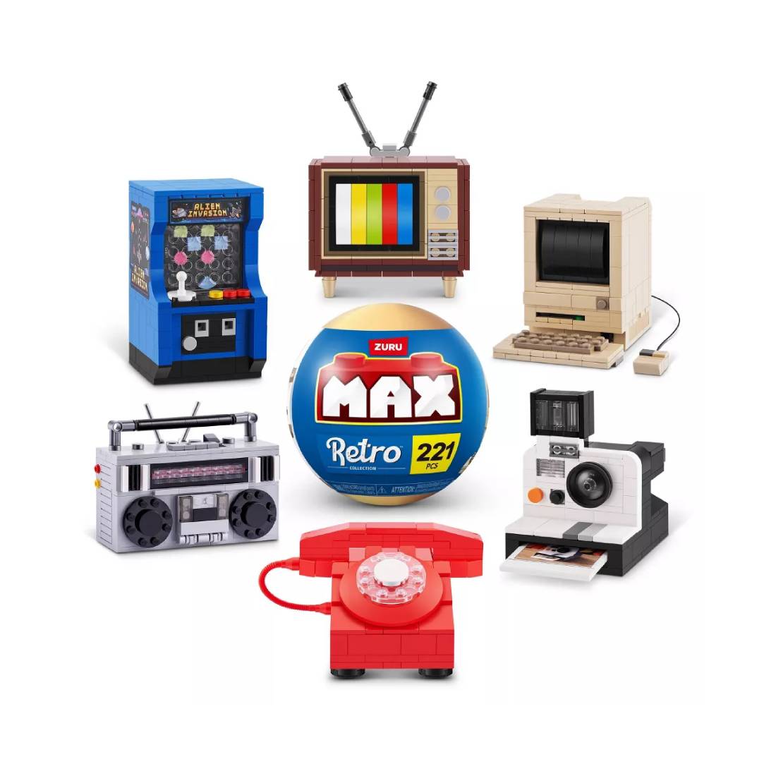 Zuru MAX Build More Retro Capsule - Series 1 - لعبة - Store 974 Electronics WLL  | ستور٩٧٤ للالكترونيات ذ.م.م