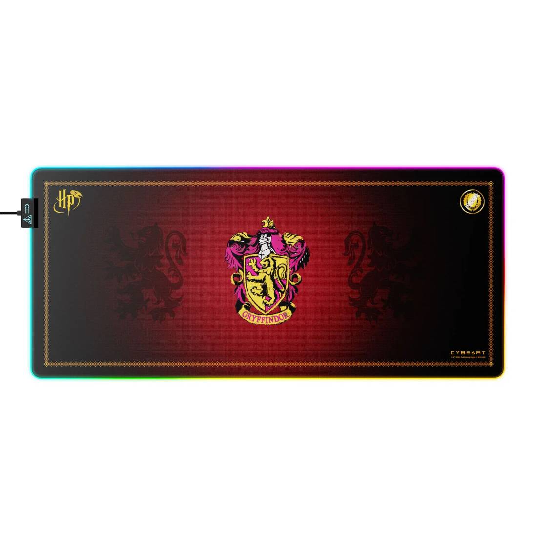 Cybeart Licensed Gryffindor RGB Aurora XXL Gaming MousePad - Gryffindor Edition - حصيرة فأرة - Store 974 | ستور ٩٧٤