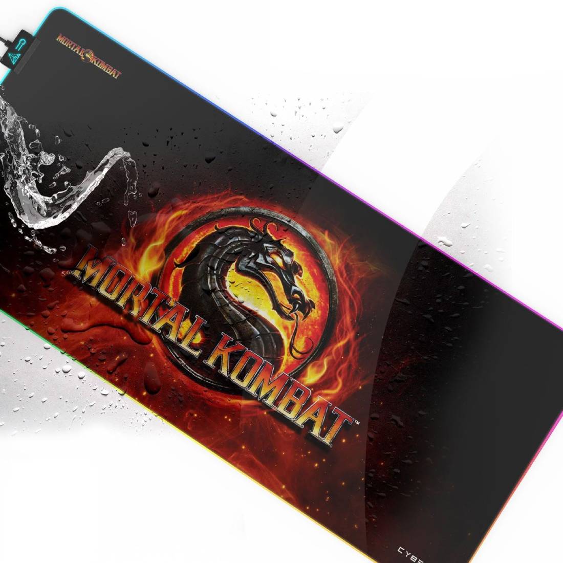 Cybeart Licensed Mortal Kombat RGB Aurora Mousepad XXL Gaming MousePad - Mortal Kombat Edition - حصيرة فأرة - Store 974 | ستور ٩٧٤