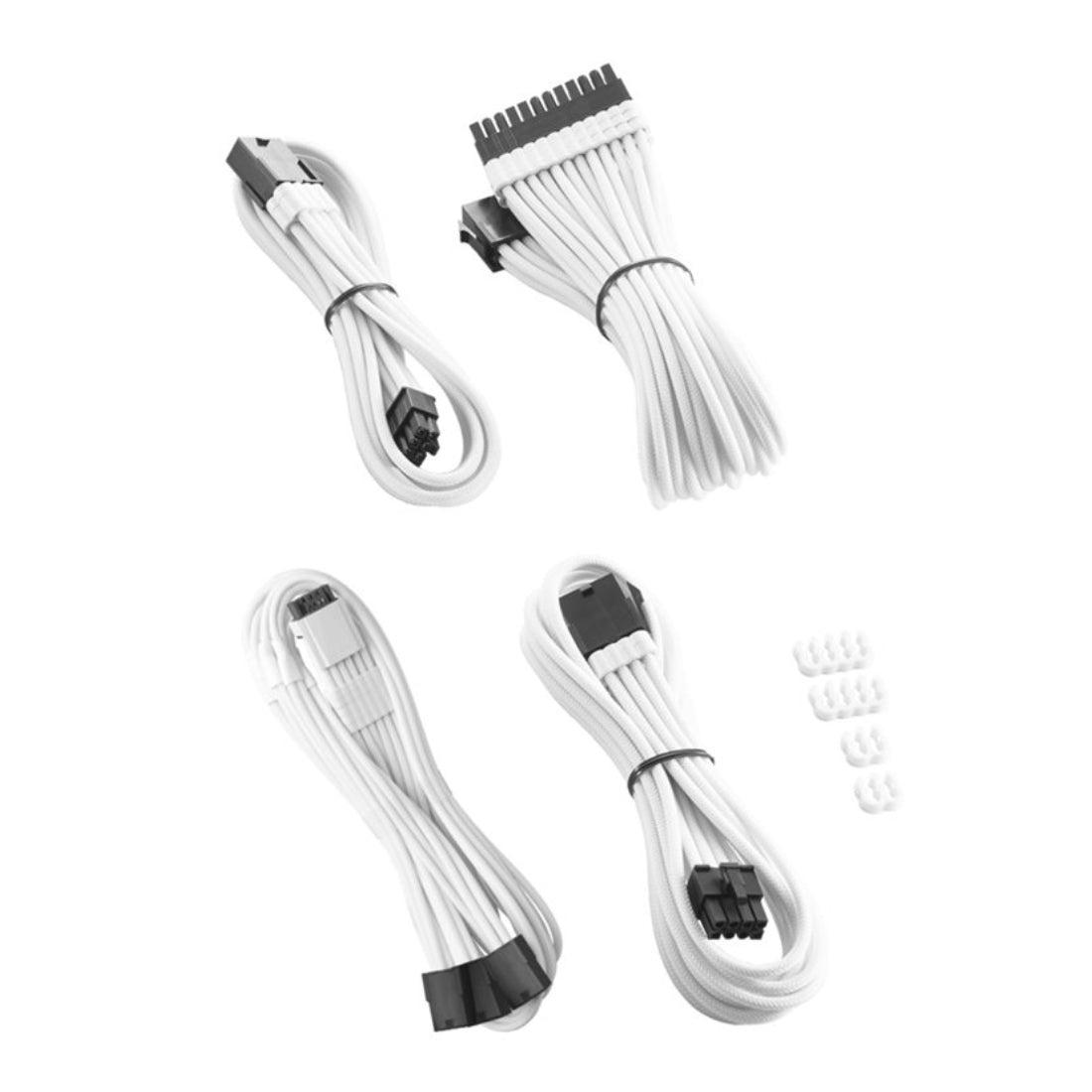 CableMod Pro ModMesh Sleeved 12VHPWR StealthSense Cable Extension Kit (White, 16-pin to Triple 8-pin) - كابل - Store 974 | ستور ٩٧٤