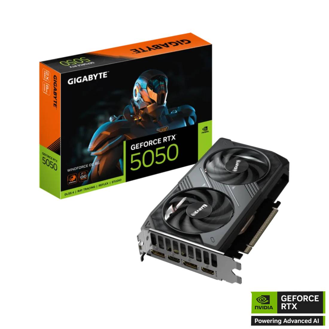 Gigabyte GeForce RTX™ 5050 WINDFORCE OC 8GB Graphics Card - كرت الشاشة