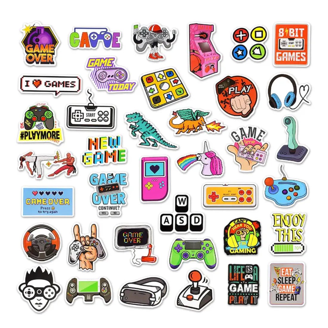 Vintage Video Game Stickers For - 50 Pieces - ستيكر - Store 974 | ستور ٩٧٤