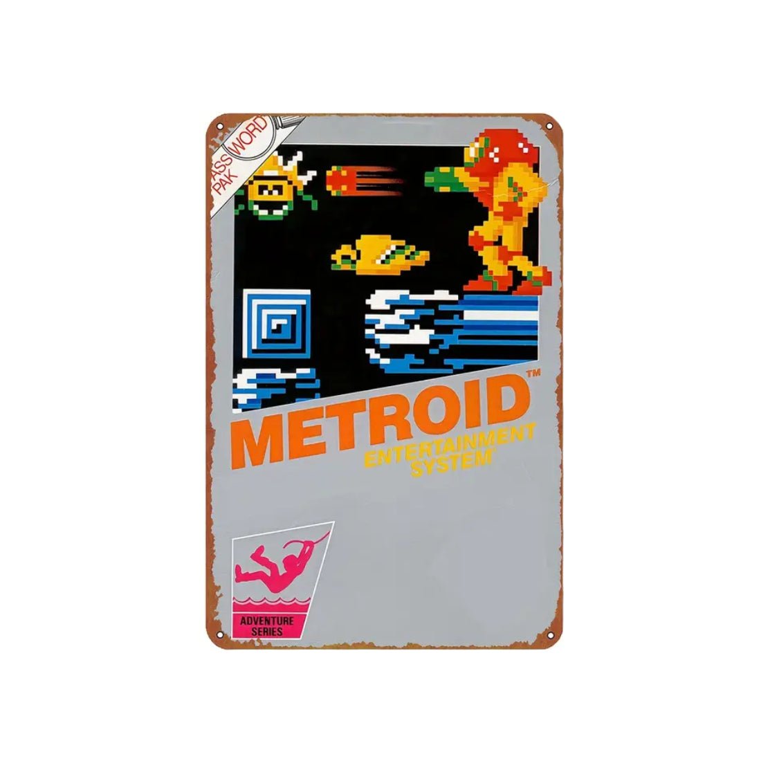 Metroid Nes Retro Metal Poster Sign - Iron Wall (30X1x20cm) - ملصق - Store 974 | ستور ٩٧٤