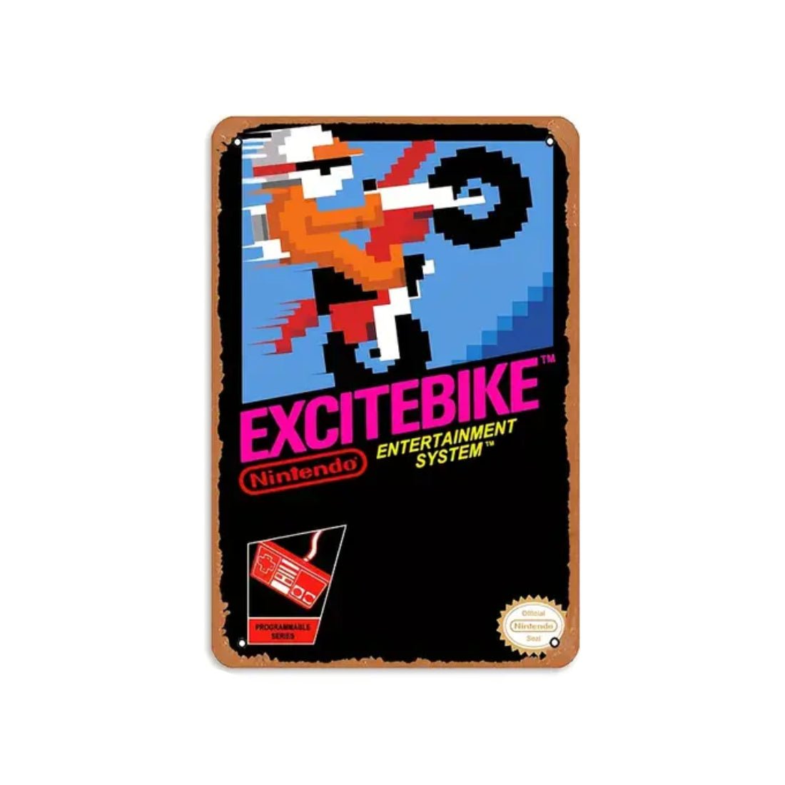 Excitebike Retro NES Gamer Shirt Poster (20x1x30cm) - ملصق - Store 974 | ستور ٩٧٤