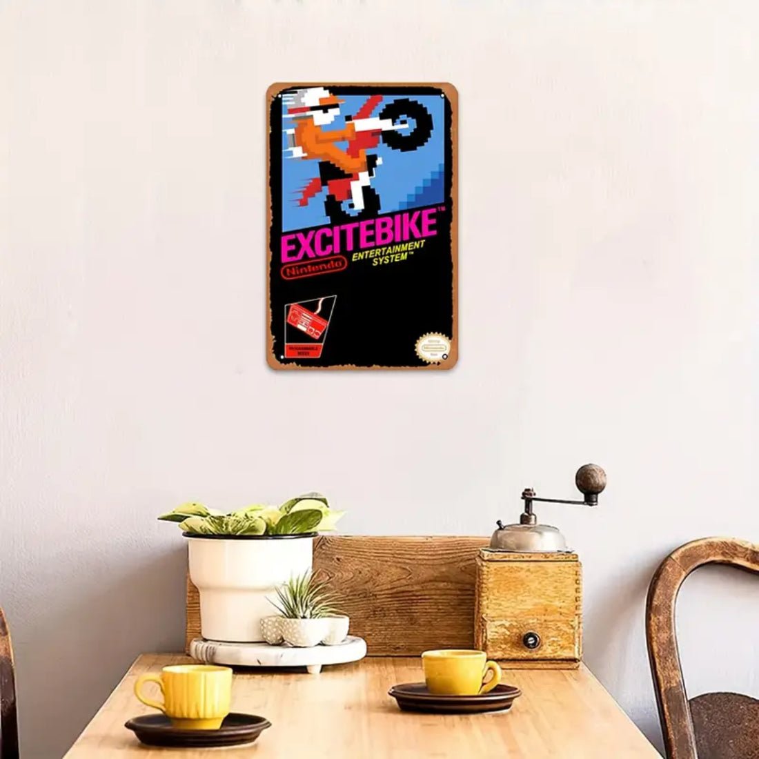 Excitebike Retro NES Gamer Shirt Poster (20x1x30cm) - ملصق - Store 974 | ستور ٩٧٤