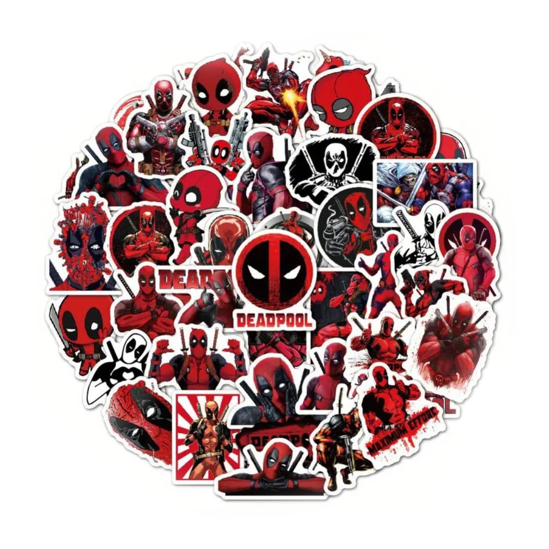 Marvel Officially Licensed Deadpool Stickers - 50 Pieces - ستيكر - Store 974 | ستور ٩٧٤
