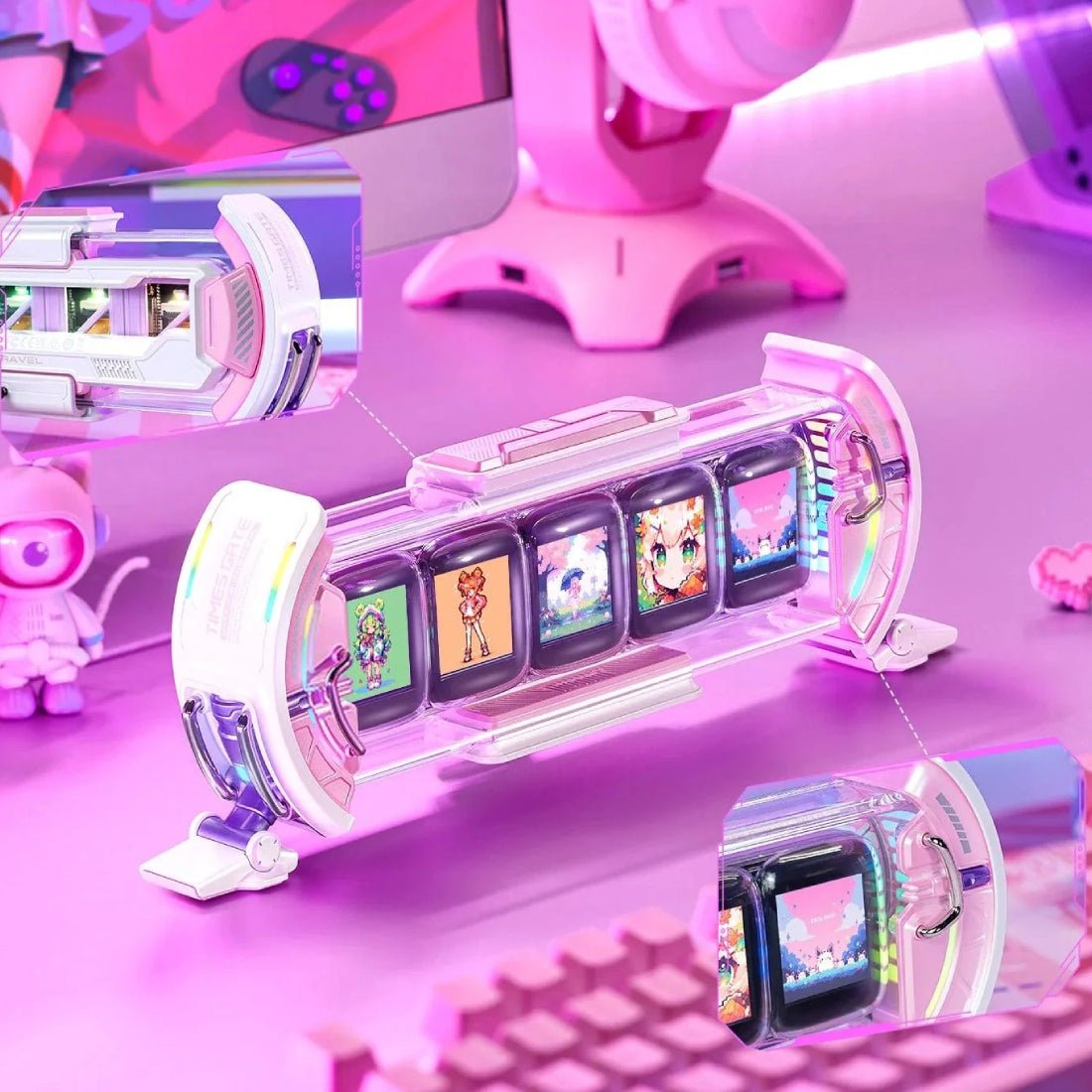 Divoom Times Gate Smart Digital LED Screen - Pink - شاشة رقمية - Store 974 | ستور ٩٧٤