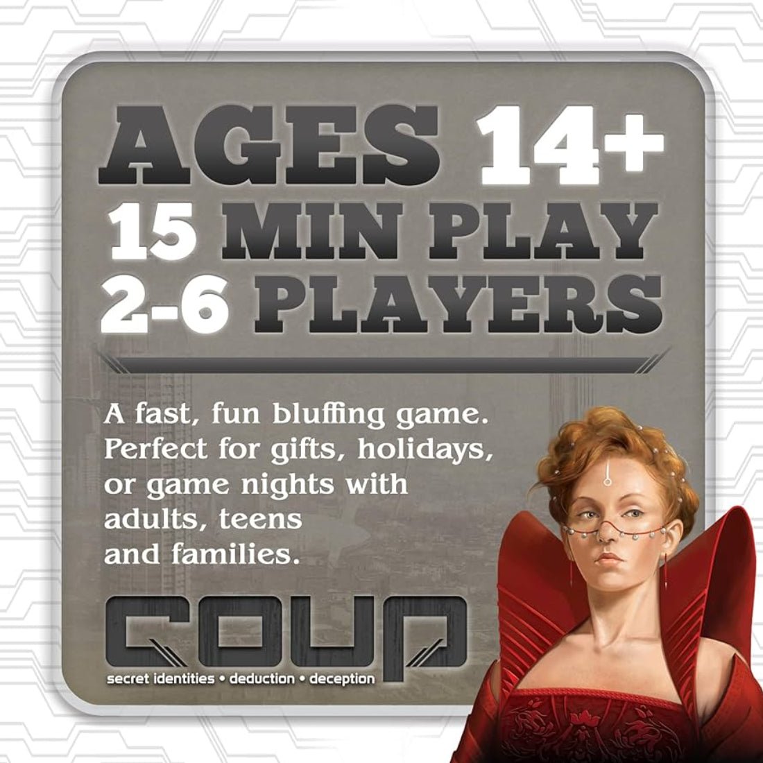 Coup: The Dystopian Card Game - لعبة - Store 974 | ستور ٩٧٤