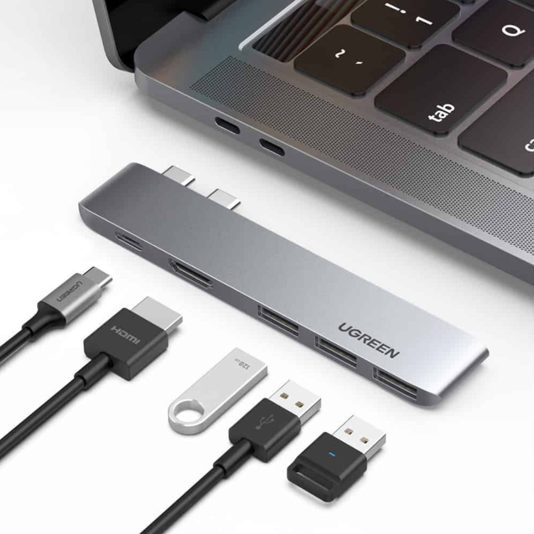 UGREEN 5-in-2 USB C HUB لـ MacBook Pro/AIR-MحOLL UGREEN 5-in-2 USB C HUB لـ MacBook Pro/AIR-MحOLL
