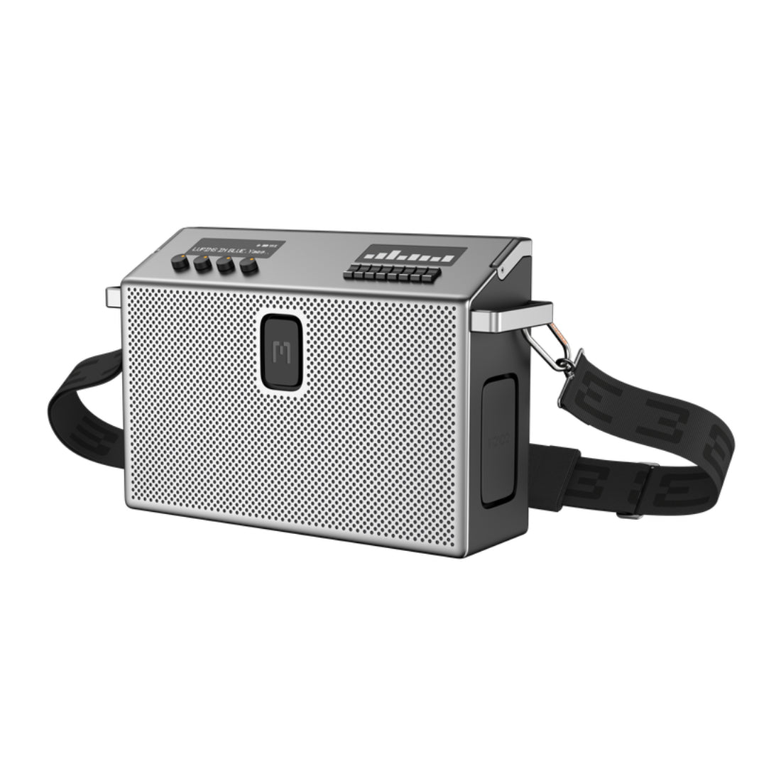 Mondo Portable BT Speaker - Large - Silver - مكبر صوت Mondo Portable BT Speaker - Large - Silver - مكبر صوت