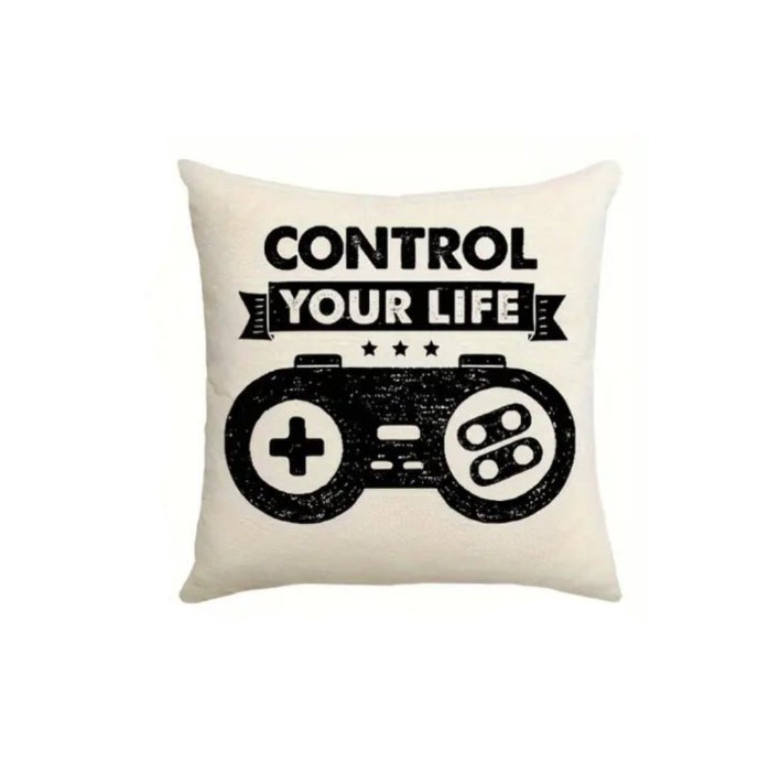 Gamer Game Controller Throw Pillow Cover (45x1x46cm) - Control Your Life - غلاف وسادة - Store 974 | ستور ٩٧٤