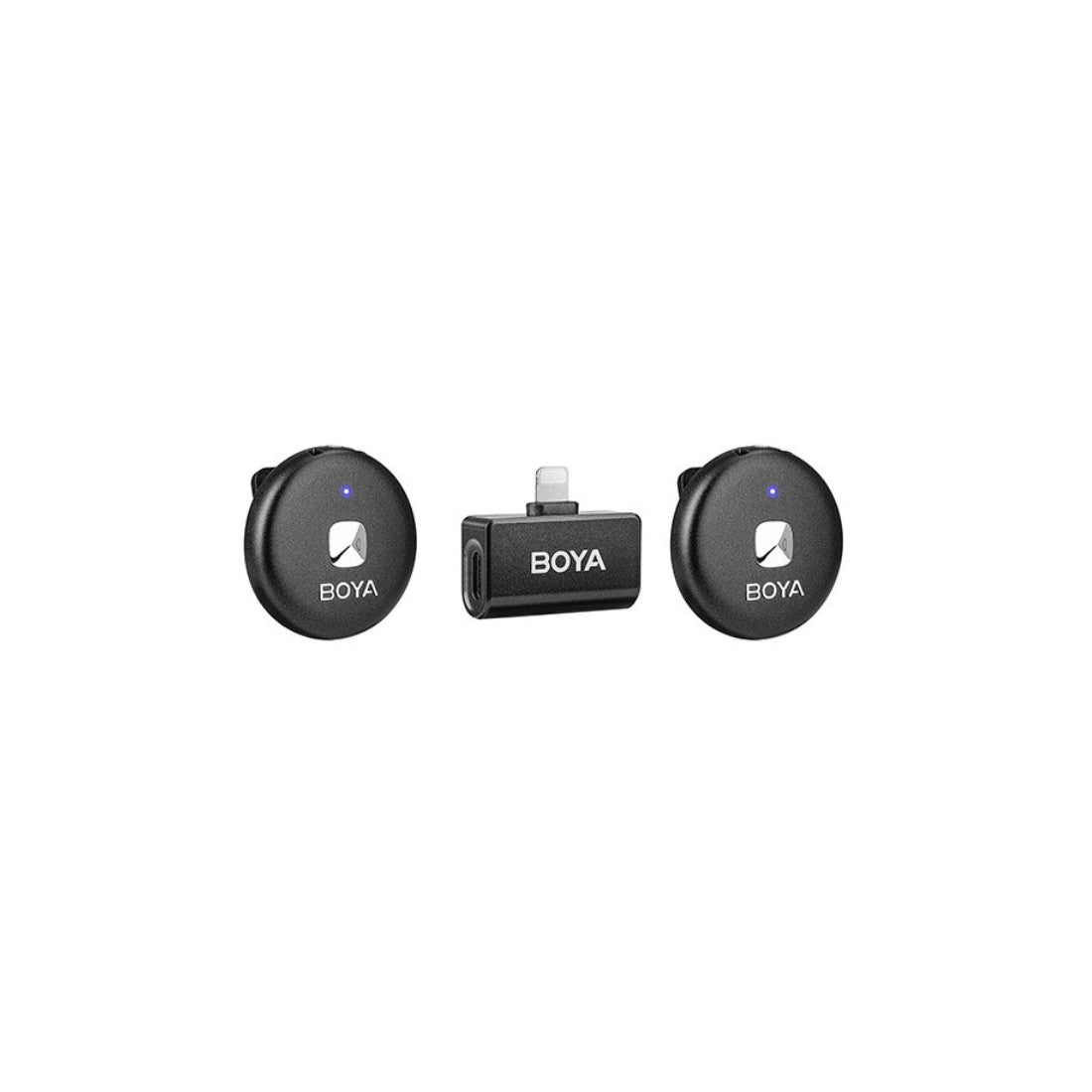 Boya Omic-D 2.4GHz Dual-Channel Wireless With Lightning Connector Microphone System - Black - ميكروفون
