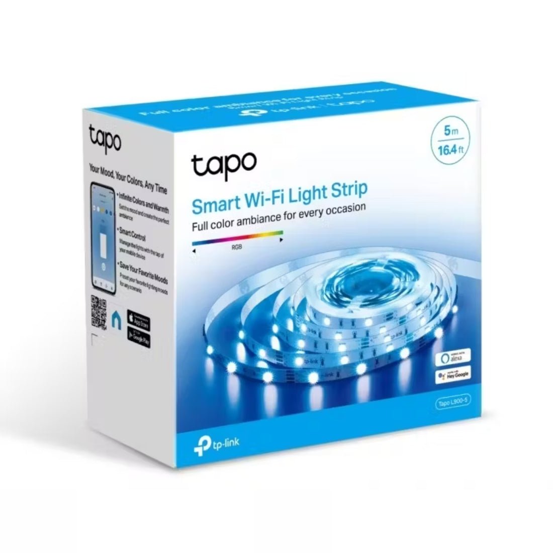 TP - Link Tapo L900 - 5 Smart Wi - Fi Light Strip - Multicolor - إضاءة - Store 974 | ستور ٩٧٤