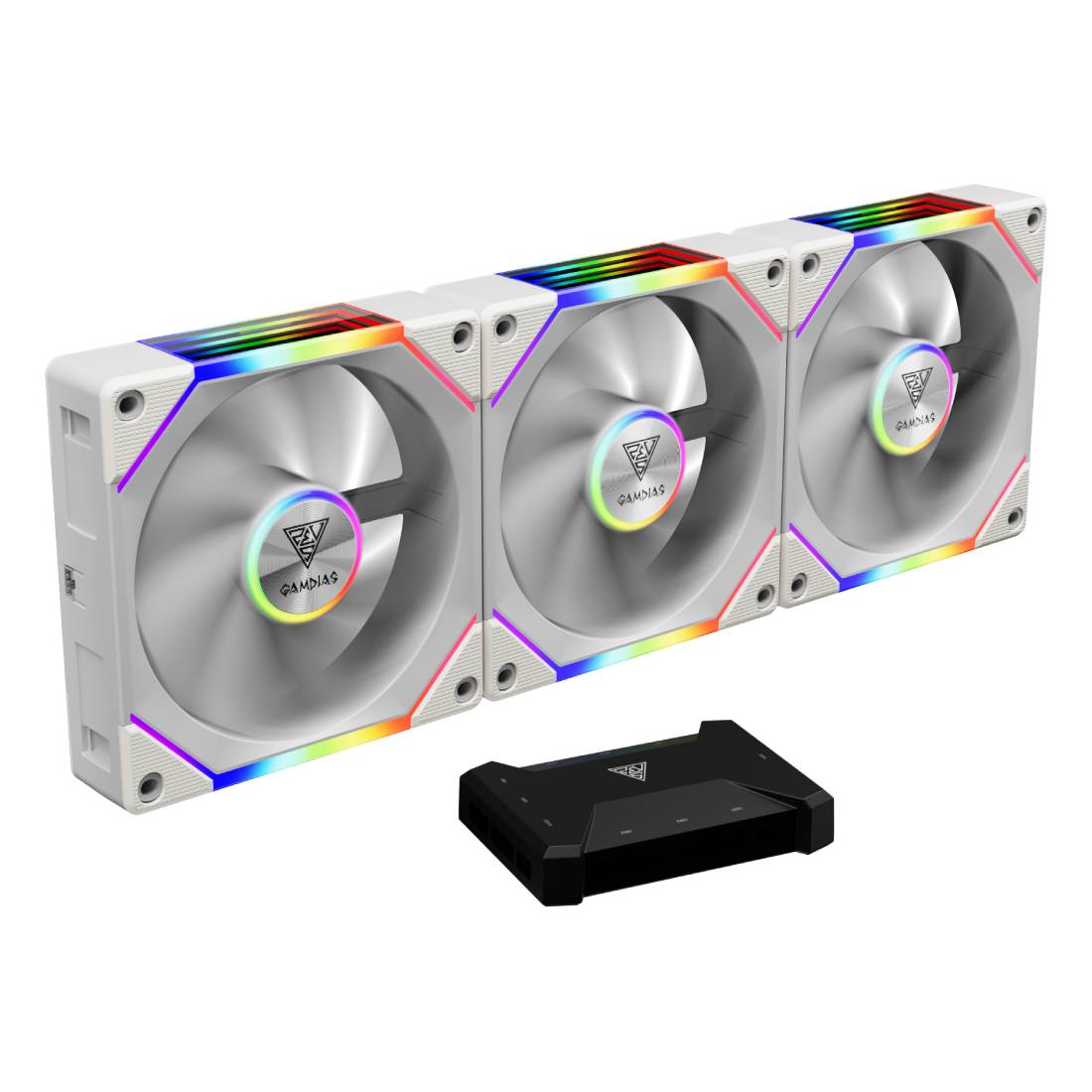 Gamdias AEOLUS P2-1203U مروحة التبريد- أبيض- ميرد Gamdias AEOLUS P2-1203U مروحة التبريد- أبيض- ميرد