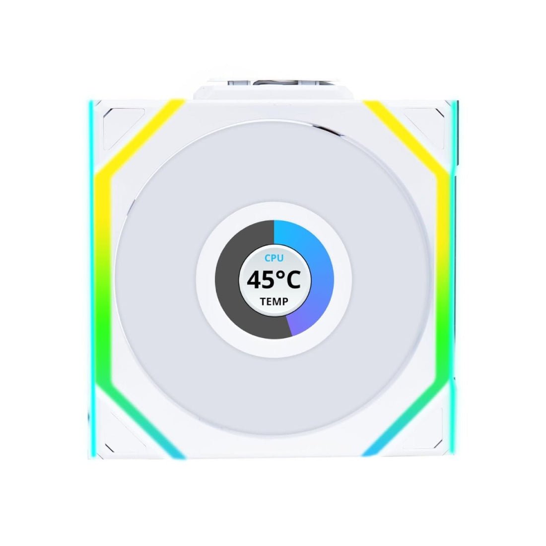 Lian Li Uni Fan Reverse SL120 LCD Single Fan - White - مروحة تبريد - Store974 Electronics WLL | ستور٩٧٤ للالكترونيات ذ.م.م