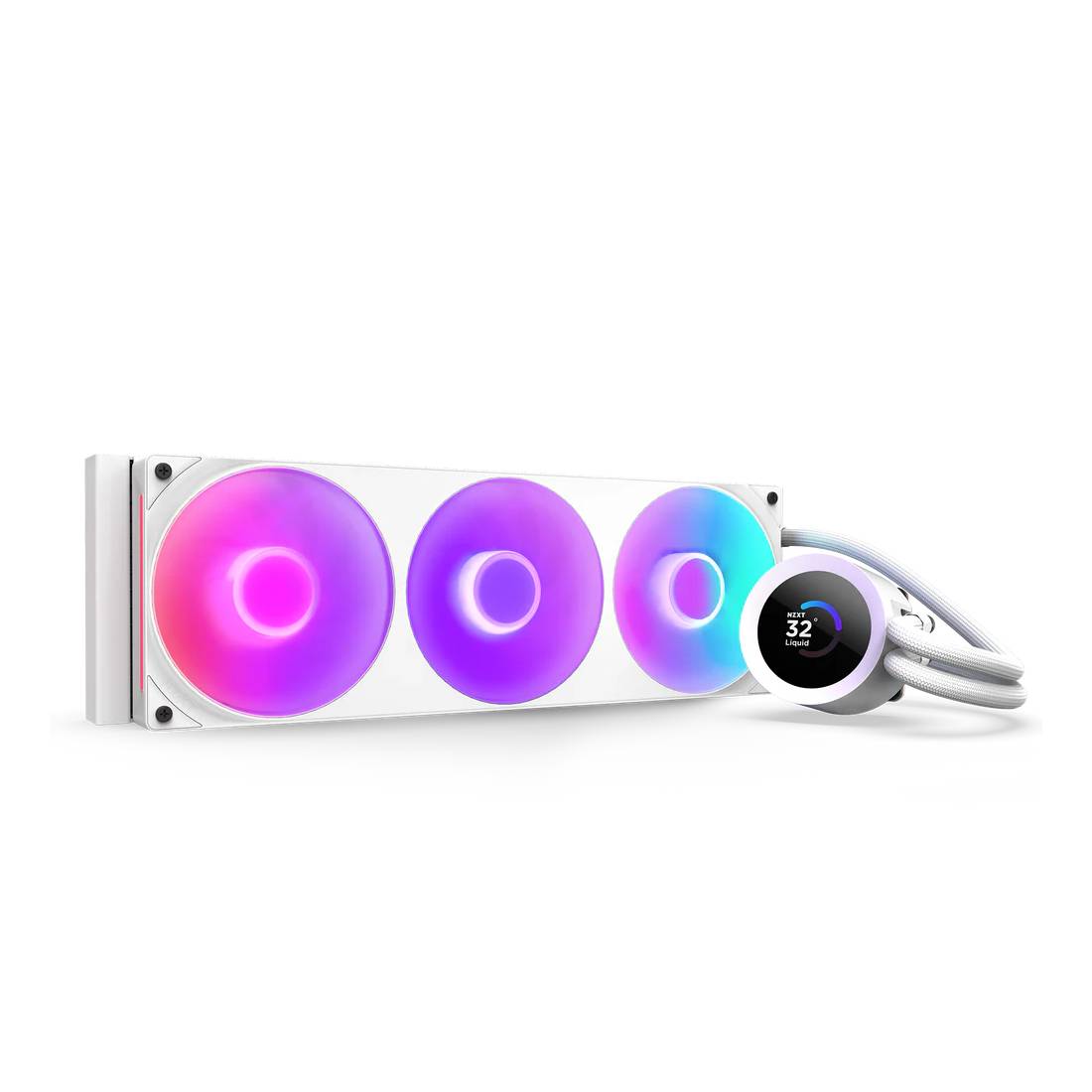 NZXT Kraken Plus 360mm RGB AIO Liquid Cooler - White - مبرد