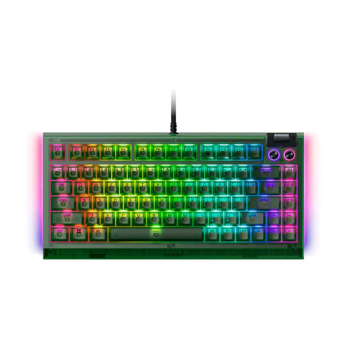 Razer BlackWidow V4 75% RGB Wired Mechanical Gaming Keyboard - Phantom Green Edition - لوحة مفاتيح - Store974 Electronics WLL | ستور٩٧٤ للالكترونيات ذ.م.م
