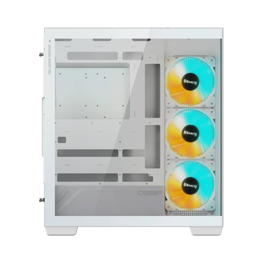 Gigabyte C500 Panoramic Stealth Ice Glass Mid Case - White - صnadoق Gigabyte C500 Panoramic Stealth Ice Glass Mid Case - White - صnadoق