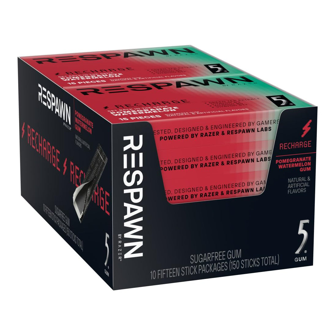 Respawn Pomegranate Watermelon Chewing Gum - علكة Respawn Pomegranate Watermelon Chewing Gum - علكة