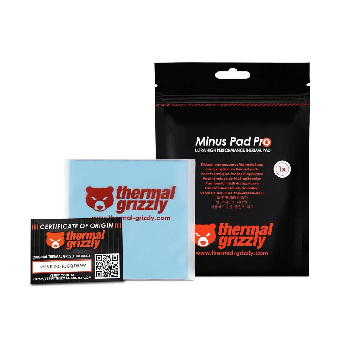 Thermal Grizzly-Minus Pad Pro - 100x 100x 1.5 mm - وسادة حرارية