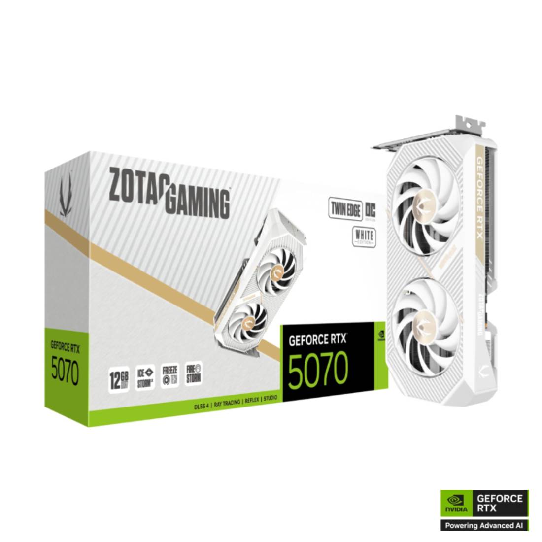Zotac Gaming RTX 5070 Twin Edge OC 12GB -White Edt- كرت الشاشة