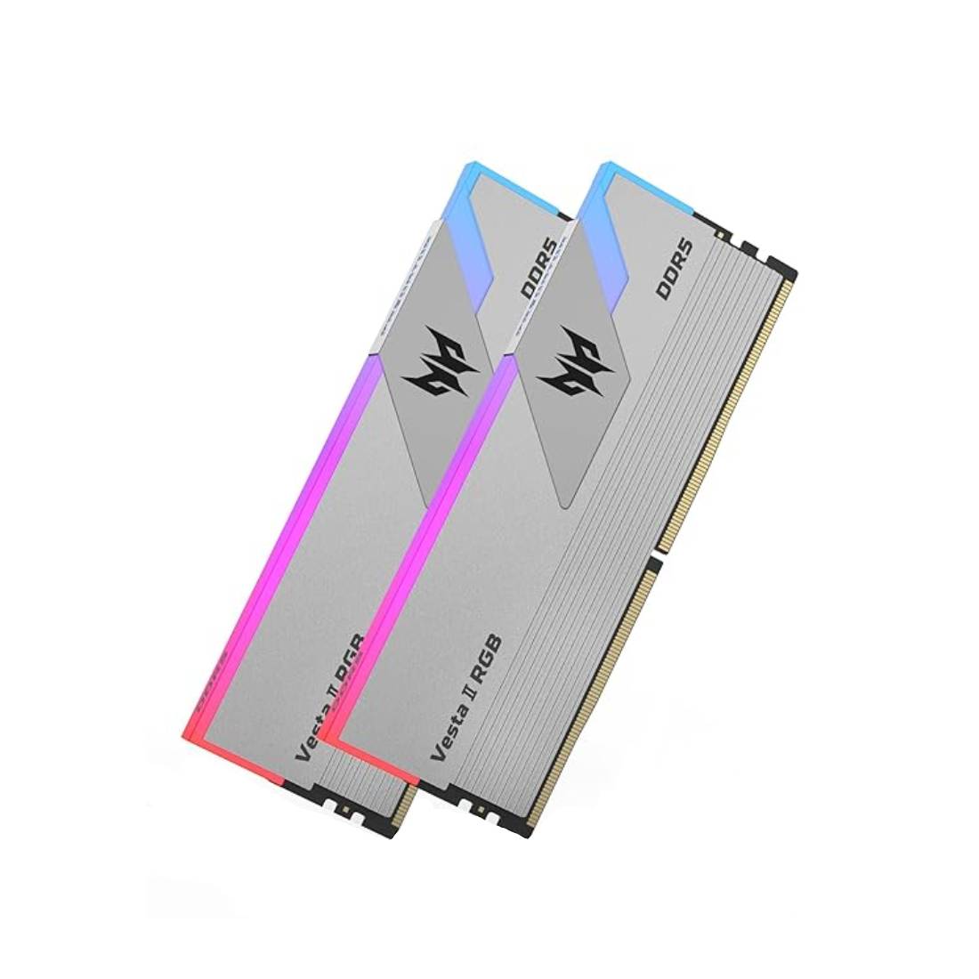 Acer Predator Vesta II DDR5 6000MHz 32GB (2×16GB) RGB RAM CL30 - Silver - الذاكرة العشوائية