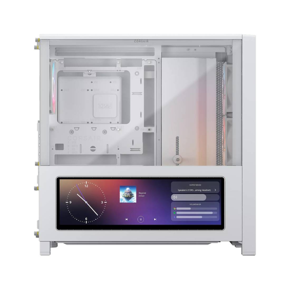 Corsair FRAME 4000D LCD RS ARGB Premium Mid-Tower PC Case- White - صندوق Corsair FRAME 4000D LCD RS ARGB Premium Mid-Tower PC Case- White - صندوق