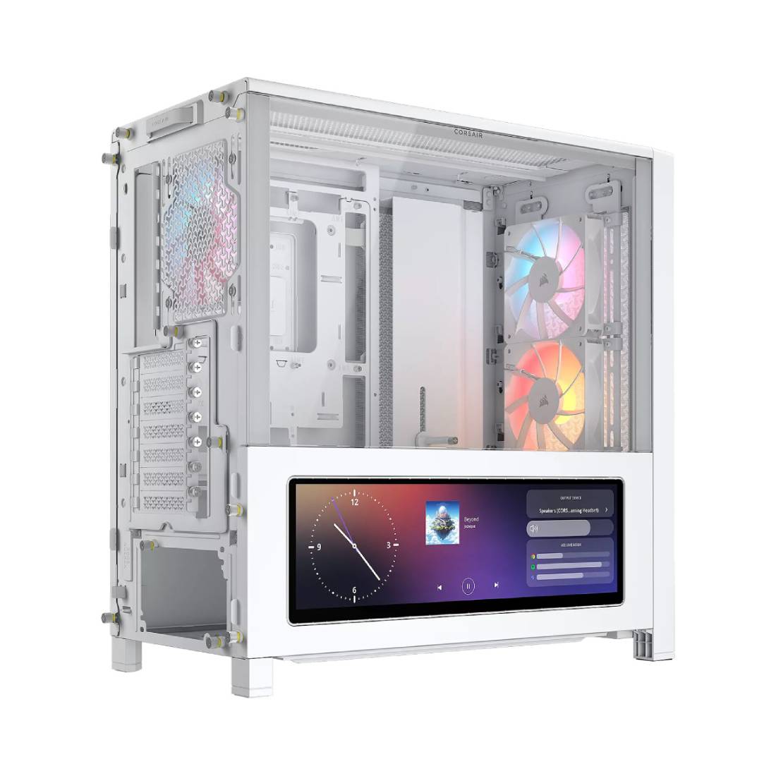 Corsair FRAME 4000D LCD RS ARGB Premium Mid-Tower PC Case- White - صندوق Corsair FRAME 4000D LCD RS ARGB Premium Mid-Tower PC Case- White - صندوق