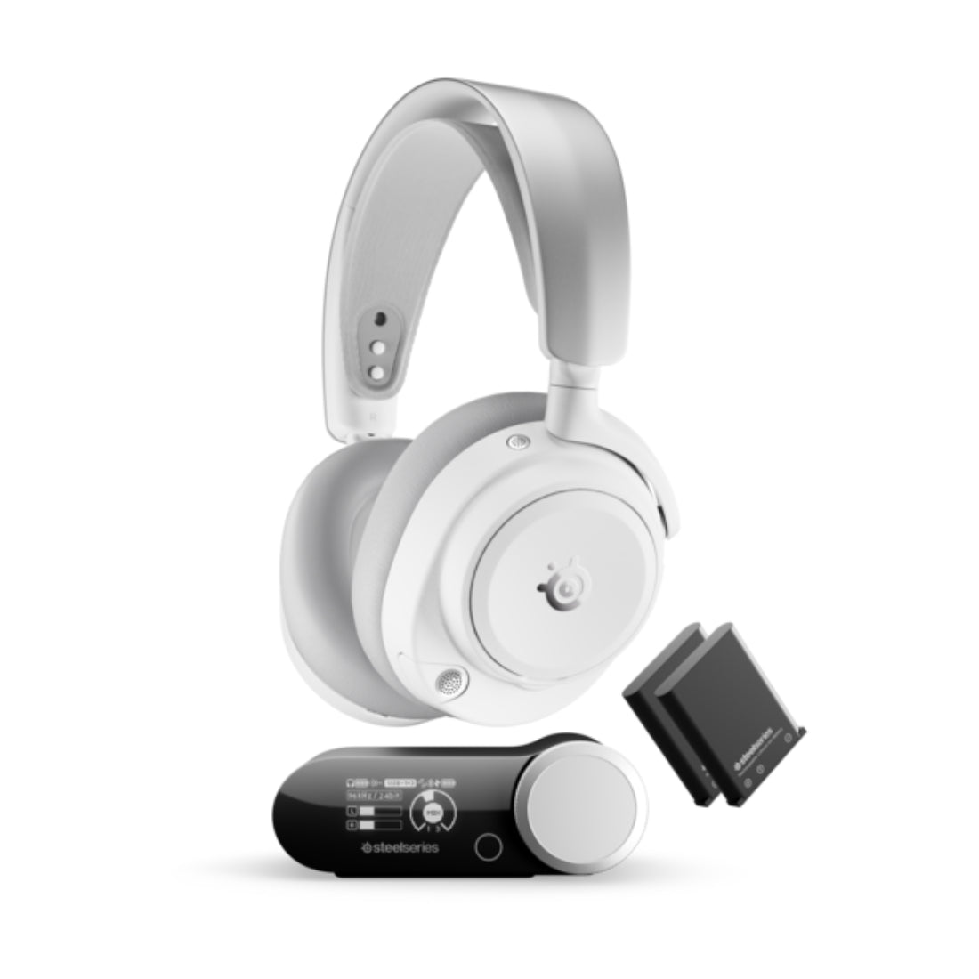 SteelSeries Arctis Nova Pro Omni Wireless Gaming Headset - White - سماعة SteelSeries Arctis Nova Pro Omni Wireless Gaming Headset - White - سماعة